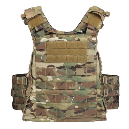 Wosport AVS MBAV Tactical Vest Quick Release Plate Carrier MOLLE Padded Vest Rear Zipper for Airsoft Team Activities Airsoft