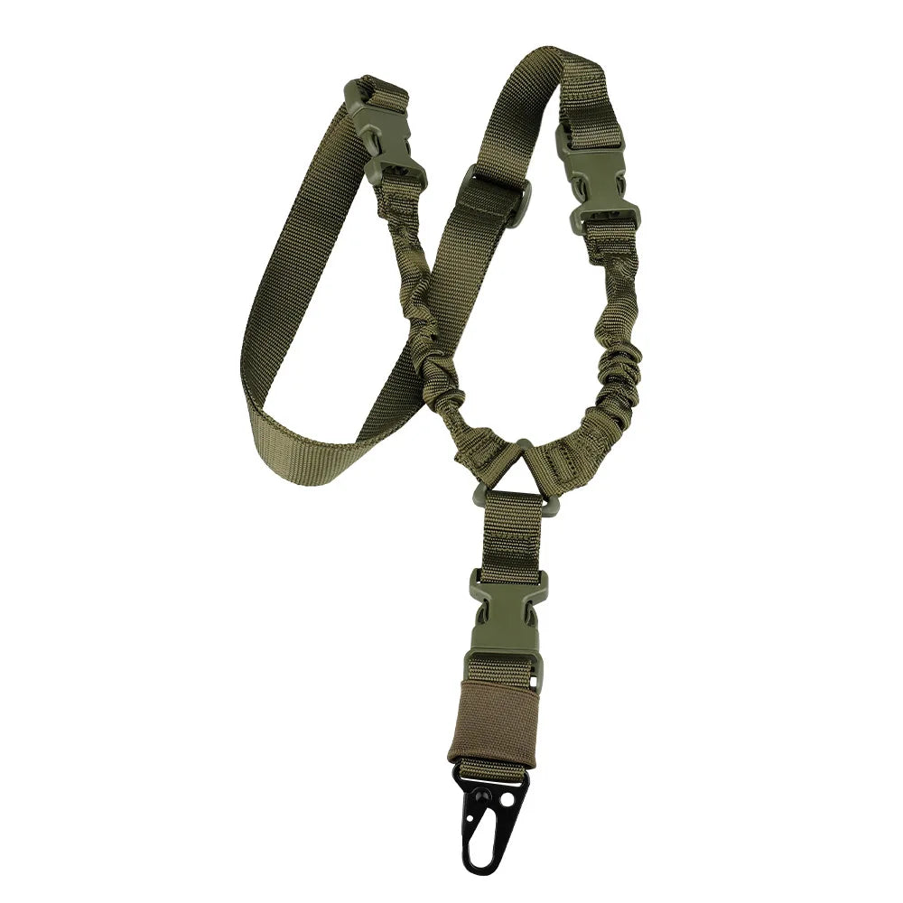 3-Point Tactical Bungee Carry Strap Adjustable Elastic Shoulder Strap Universal Outdoor Hiking Camping Hunting Sports Accessorie