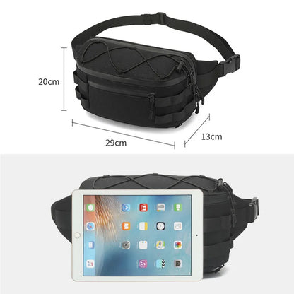 OZUKO Running Fanny Pack Men's Waist Bag Fashion Chest Pack Outdoor Sports Belt Bag for Teenager Waterproof Men Waist Bags
