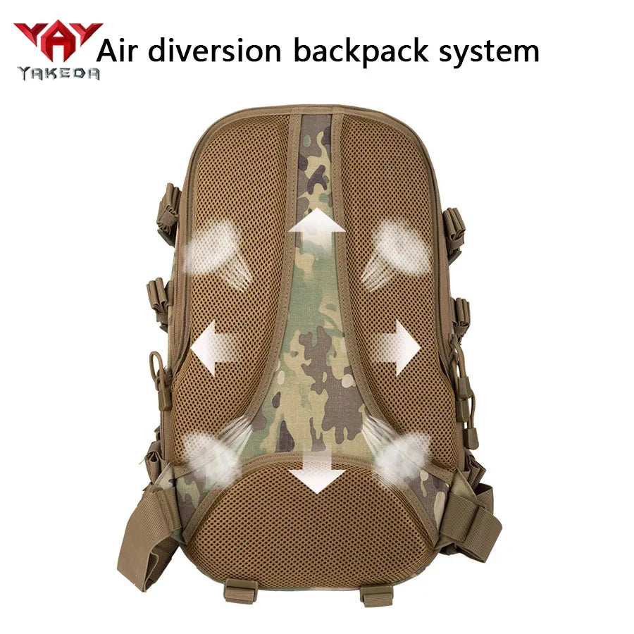 YAKEDA Laser Cutting MOLLE Outdoor Backpack Wear resistant and Durable Large Capacity Mountaineering Bag