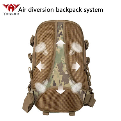 YAKEDA Laser Cutting MOLLE Outdoor Backpack Wear resistant and Durable Large Capacity Mountaineering Bag