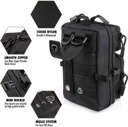 Tactical Molle Utility Mini Backpack Outdoor Camping Tool Bag Phone Pouches EDC Waist Pouch Medical IFAK Pack