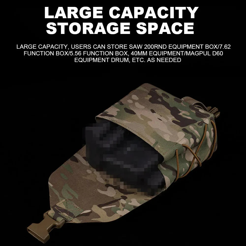 Tactical  ARC Mag PouchLarge Capacity 556/762/40MM/SAW 200RND Magazine Storage Bag Quick Access Molle Hunting Airsoft Belt Gear