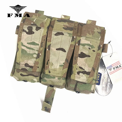FMA M4 5.56 Triad Magazine Pouch MC Airsoft Tactical Mag Pouch for Tactical Vest AVS JPC Vest Molle Front Panel