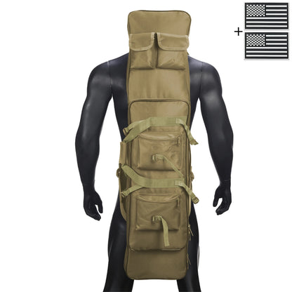 Outdoor hunting long equipment backpack multifunctional storage bag, adjustable shoulder straps, multiple storage pockets