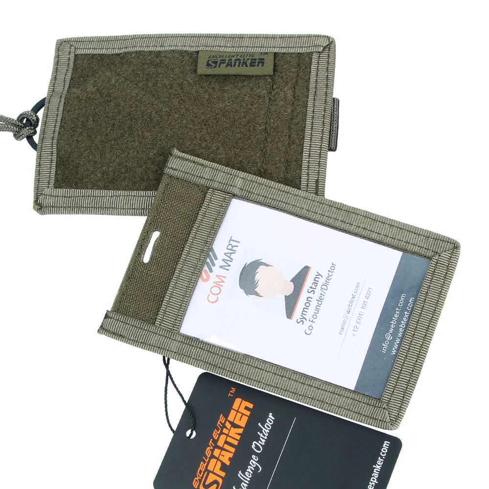 EXCELLENT ELITE SPANKER Tactical ID Card Case Patch Neck Lanyard Credit Card Organizer Pouch Adjustable Neck Lanyard