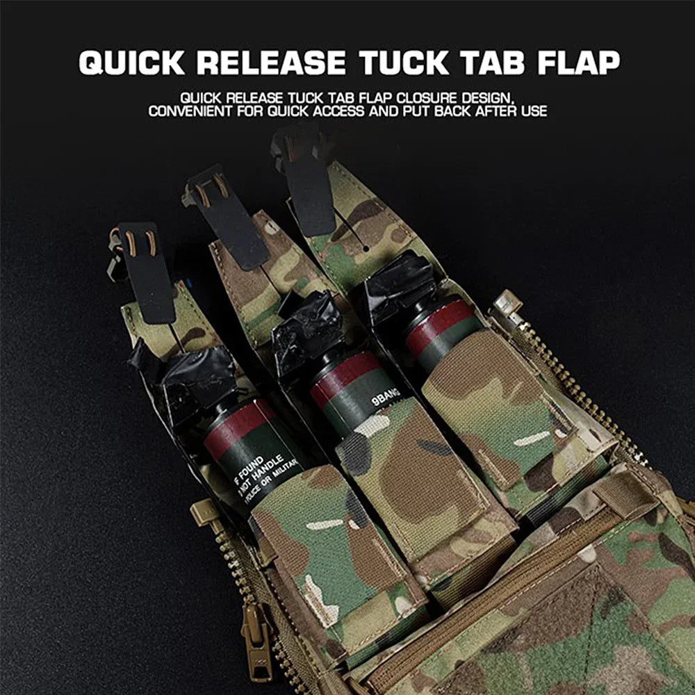 Assault Adapt Banger Back Panel Zip On Rear Pack Tactical Vest GP Pouch FCPC V5 Plate Carrier Accessories Bag  Multitools Pocket