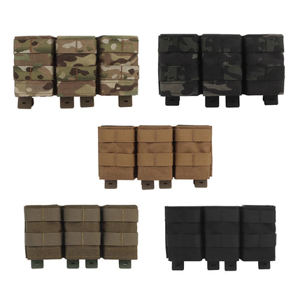 Triple Medium 5.56 Magazine Bag, Tactical Vest Magazine Bag, M4 KYWI MAG Magazine Bag, Tactical Hunting Airsoft equipment