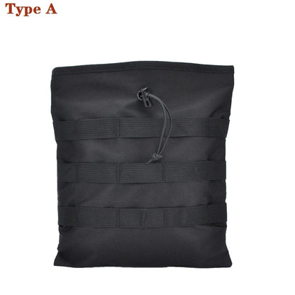 Tactical Molle Folding Magazine Dump Drop Pouch Utility Drawstring Recovery Mag Holster Ammo Bag Hunting Accessories Pouch