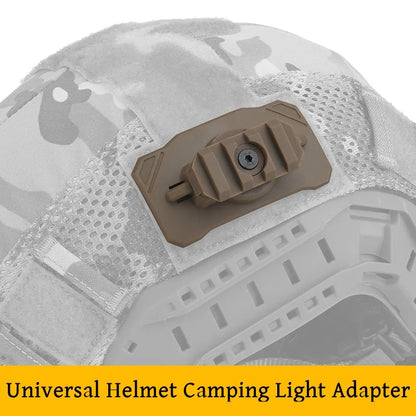 Outdoor Helmet Light Mount Adapter Shooting Camping Universal Helmets Flashlight Holder Hook and Loop Attachment Rotatable