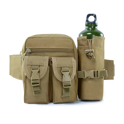 Tactical Waist Belt Bag Nylon Outdoor Fanny Pack Hiking Camping Hunting Water Bottle Holder Phone Pouch Running Sport Waist Pack