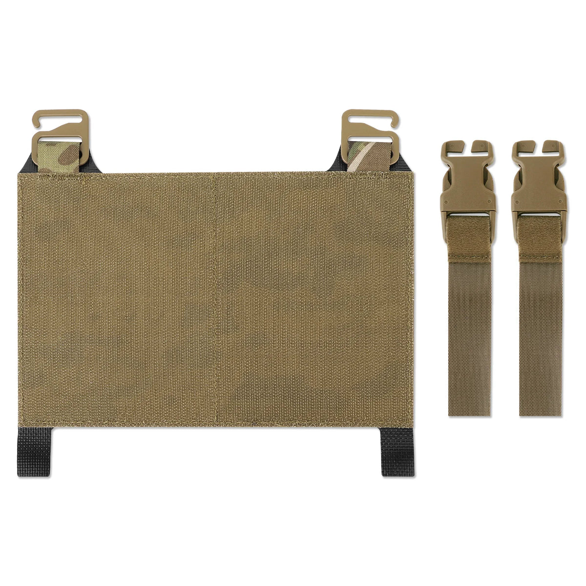 KRYDEX Tactical Laser Cut MOLLE Front Panel Detachable Flap Adapt G Hook Buckle For Plate Carrier Vest Chest Rig Accessories