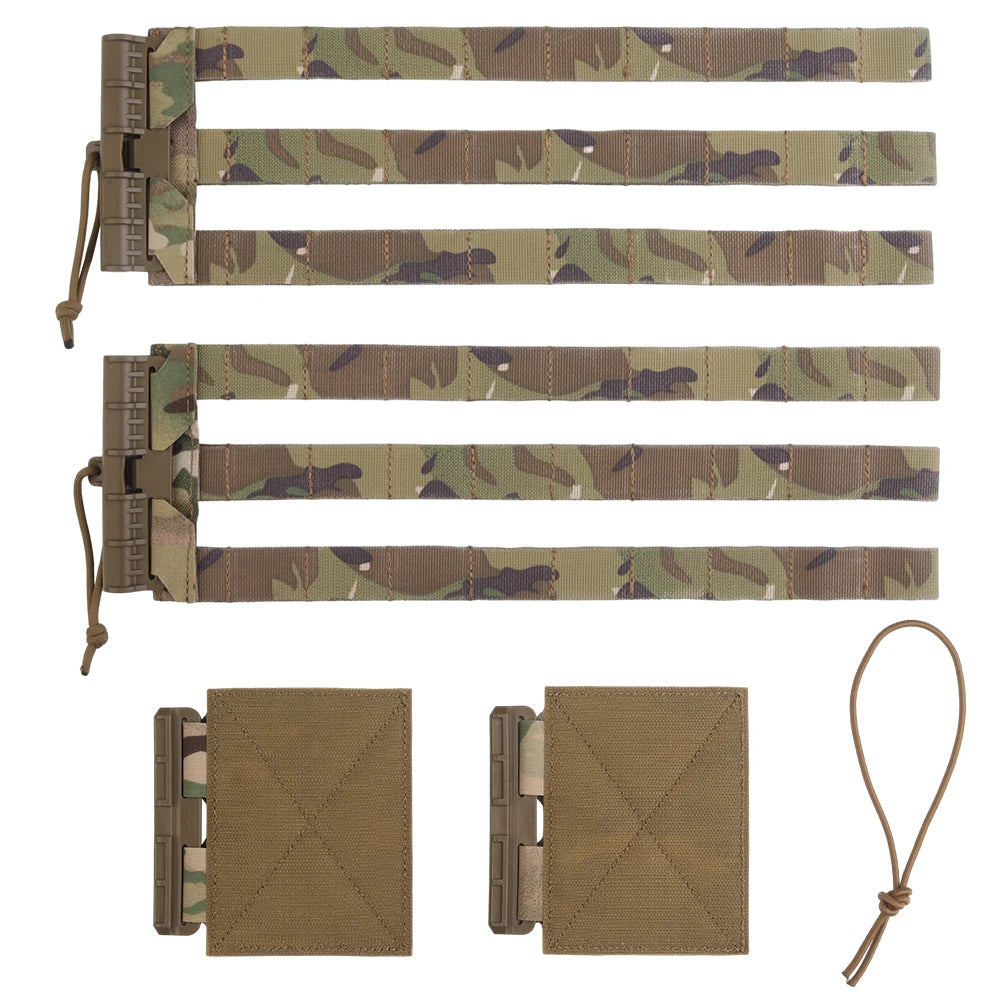 2Pcs Tactical Molle Quick Release Clasp LV119 AVS JPC SPC Hunting Airsoft Plate Carrier Vest  Cummerbund Molle Waist Belt