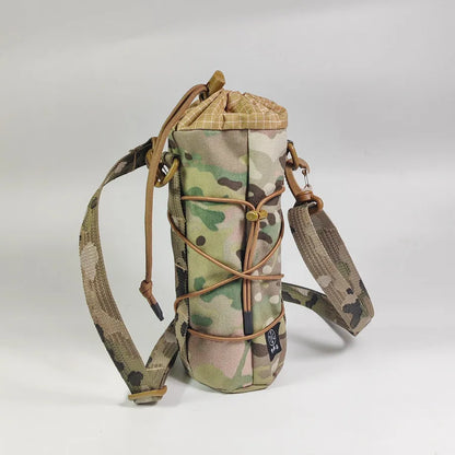 Outdoor Tactical Water Bottle Pouch Sling Bag 500D UHMWPE Fitting Adjustable Crossbody Water Bottle Holder for Hiking Camping