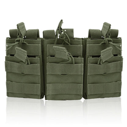 Molle Pouch Triple Magazine Pouch Double-Layer Mag Pouches Universal Cartridge Holder for M4 M14 M16 AK AR