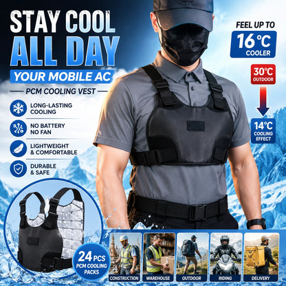 Summer PCM Refrigeration Vest Constant Temperature Tactical Vest Air Conditioning Cooling Suit for Outdoor Work