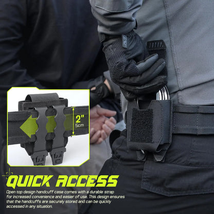 Tactical Molle Handcuffs Pouch Universal Handcuff Holster Duty Belt Vest Law Enforcement Outdoor Hunting Belt Pouch Bag