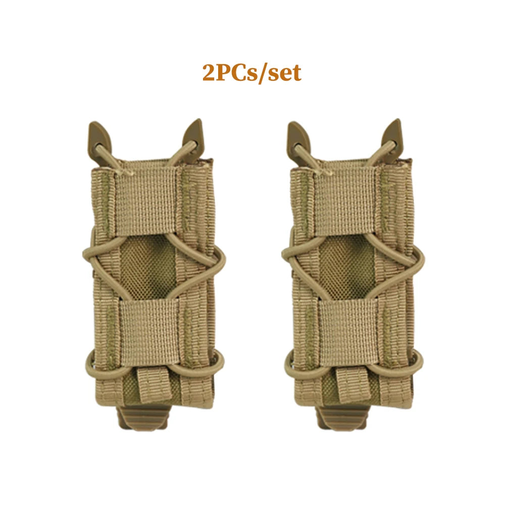 Tactical Magazine Pouch Single Mag Holster Molle Flashlight Pouches Torch Holder 9MM Pistol Magazine Pouch EDC Waist Bag