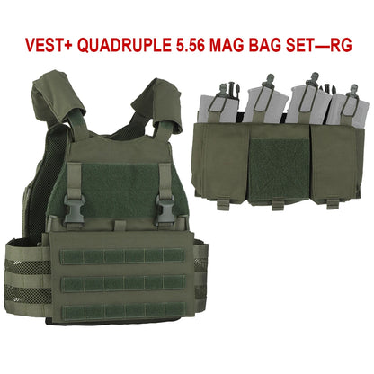 Tactical Hunting Vest Velocity Systems Plate Carrier With Zip-on Hydration Back Panel  Bag MOLLE Scarab Airsoft Militar Gear