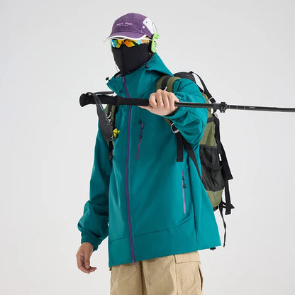 CHRLCK Men Women Hiking 3-in-1 Jackets Waterproof New Windproof Windbreaker Camping Climbing Trekking Outdoor Jacket Unisex