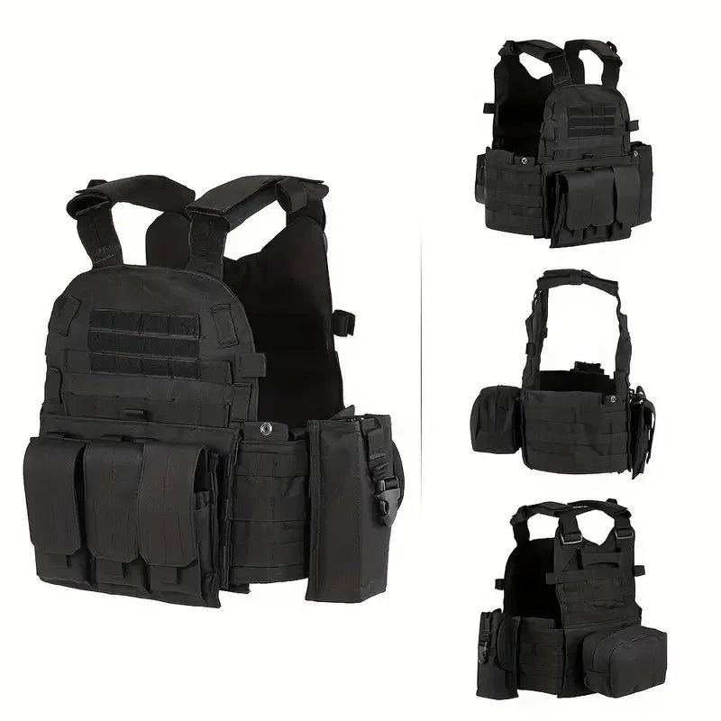 6094 Military Tactical Vest Molle Vest Body Armor Combat Army CS Gear Hunting Plate Carrier Airsoft Accessories Wargame Pouch