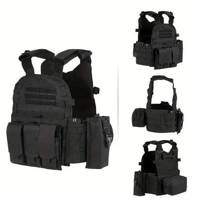 6094 Military Tactical Vest Molle Vest Body Armor Combat Army CS Gear Hunting Plate Carrier Airsoft Accessories Wargame Pouch