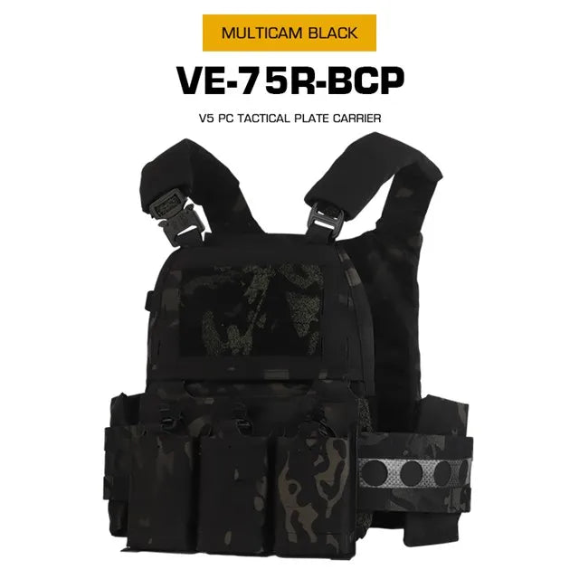 WOSPORT Hunting Vest V5 PC Quick Release Tactical MOLLE Plate Carrier With Triple Magazine Pouches Modular Vest