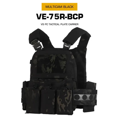 WOSPORT Hunting Vest V5 PC Quick Release Tactical MOLLE Plate Carrier With Triple Magazine Pouches Modular Vest