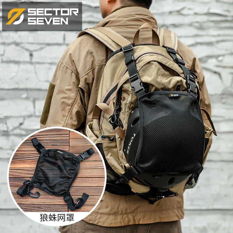 Tactical Backpack Helmet Net Cover Multi-Purpose Molle Storage Tactical Carrying Pouch for Sports Hunting Shooting Combat Helmet