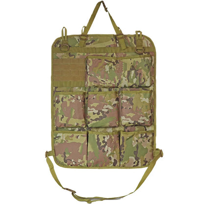 Tactical Camouflage Car Seat Backrest Storage Bag Hanging Organizer Vehicle Interior Accessory Space Saver Hanging Pouch