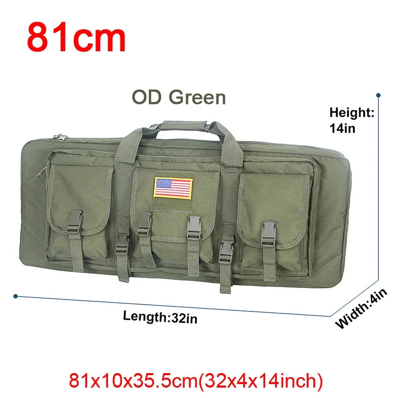 LQARMY 81 97 106 122cm Tactical Gun Bag Double Rifle Case  Molle Rifle Bag Sniper Airsoft Gun Case Backpack Hunting Gun Holster