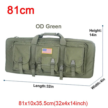 LQARMY 81 97 106 122cm Tactical Gun Bag Double Rifle Case  Molle Rifle Bag Sniper Airsoft Gun Case Backpack Hunting Gun Holster