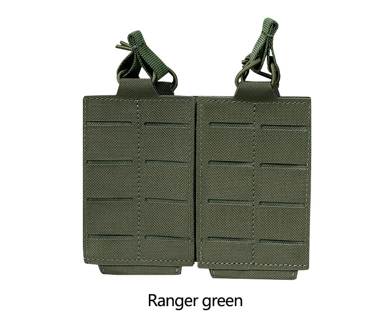 AG 3 MOLLE 5.56 M4 Triple Magazine Pouch Bungee Retention Tactical Vest K19 Plate Carrier Front Placard MAG Holder Bag Airsoft