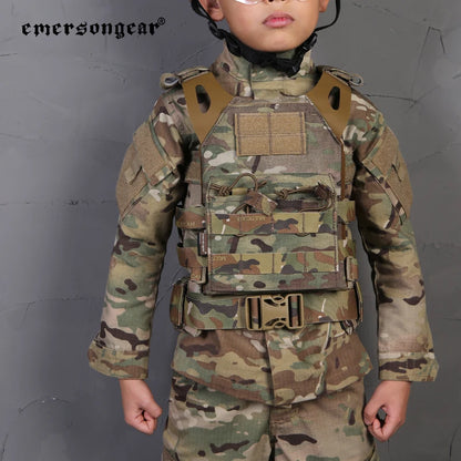 Emersongear Hunting Vest For Kids Modular MOLLE Plate Carrier Hiking Training Outdoor Sports Combat Body Protective Nylon