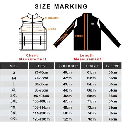 Winter Heated Jacket for Skiing & Hiking, Men Women USB Thermal Coat with 21 Heating Areas, Washed Cotton Camping Gear