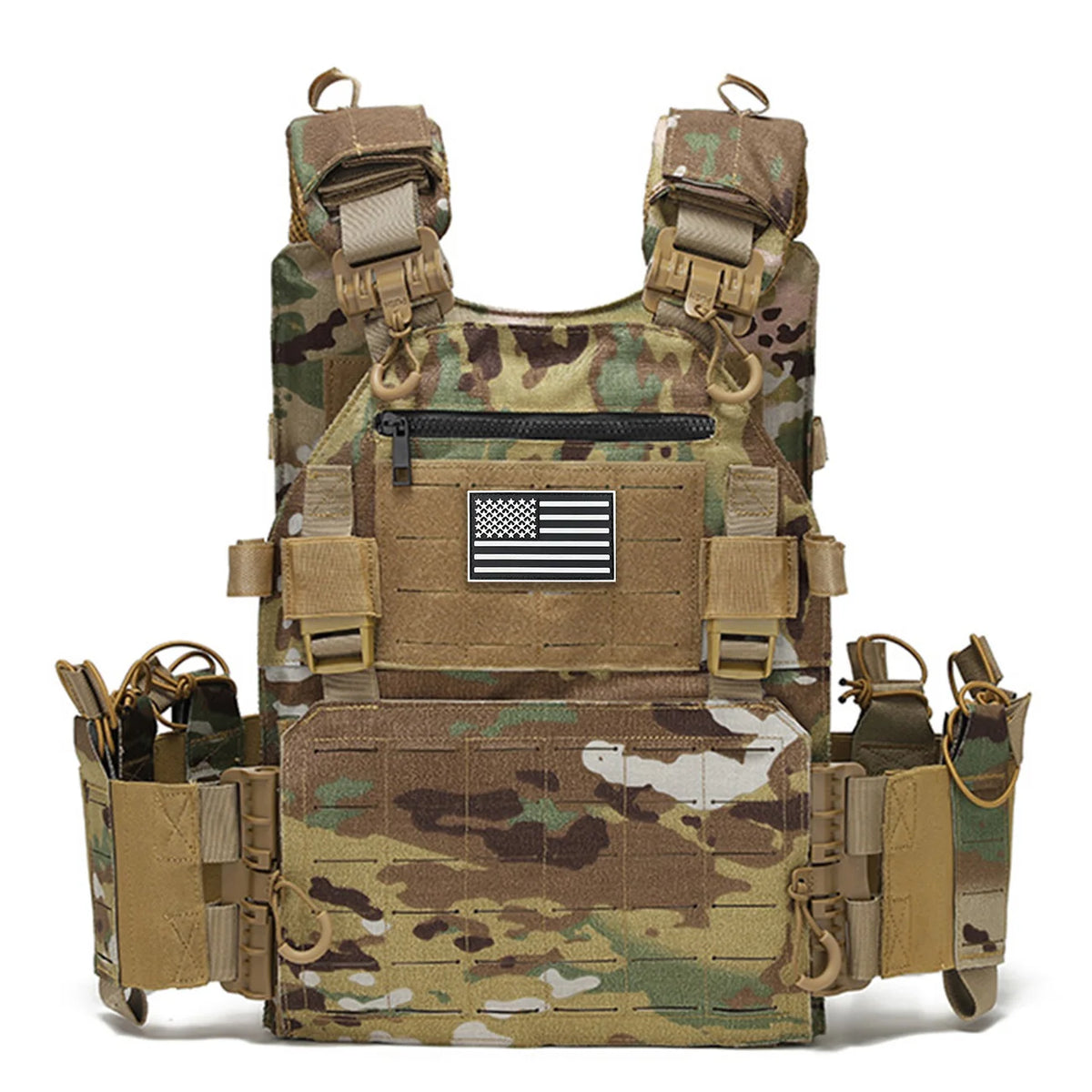 TT uick release hunting vest with chest zipper anti-theft bag MOLLE modular expansion breathable elastic vest