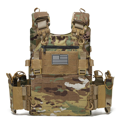 TT uick release hunting vest with chest zipper anti-theft bag MOLLE modular expansion breathable elastic vest