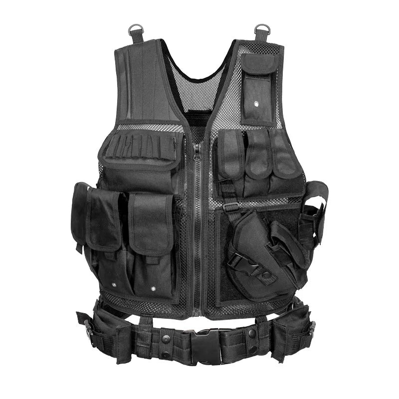 Multi-Functional Wear-resistant Tactical Vest Adjustable Outdoor Training Clothes Multi Pockets Equipment Protective Waistcoat