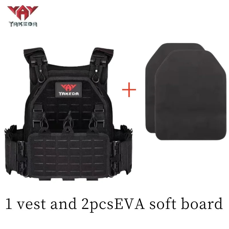 YAKEDA Tactical Vest Outdoor Hunting Plate Carrier Protective Adjustable Vest Airsoft Carrier Combat Equipment 6094 vest