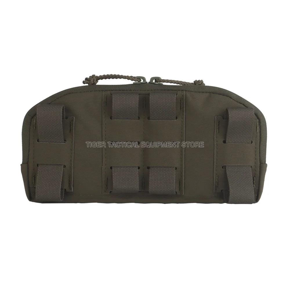 Wide Tactical Admin Pouch For Triple Magazine Pocket Storage Compact Bag Plate Carrier Hunting Airsoft Molle Front Placard Pouch