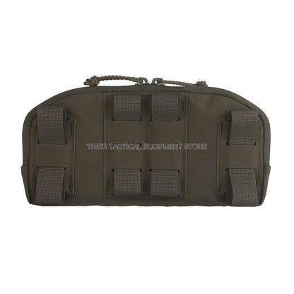 Wide Tactical Admin Pouch For Triple Magazine Pocket Storage Compact Bag Plate Carrier Hunting Airsoft Molle Front Placard Pouch
