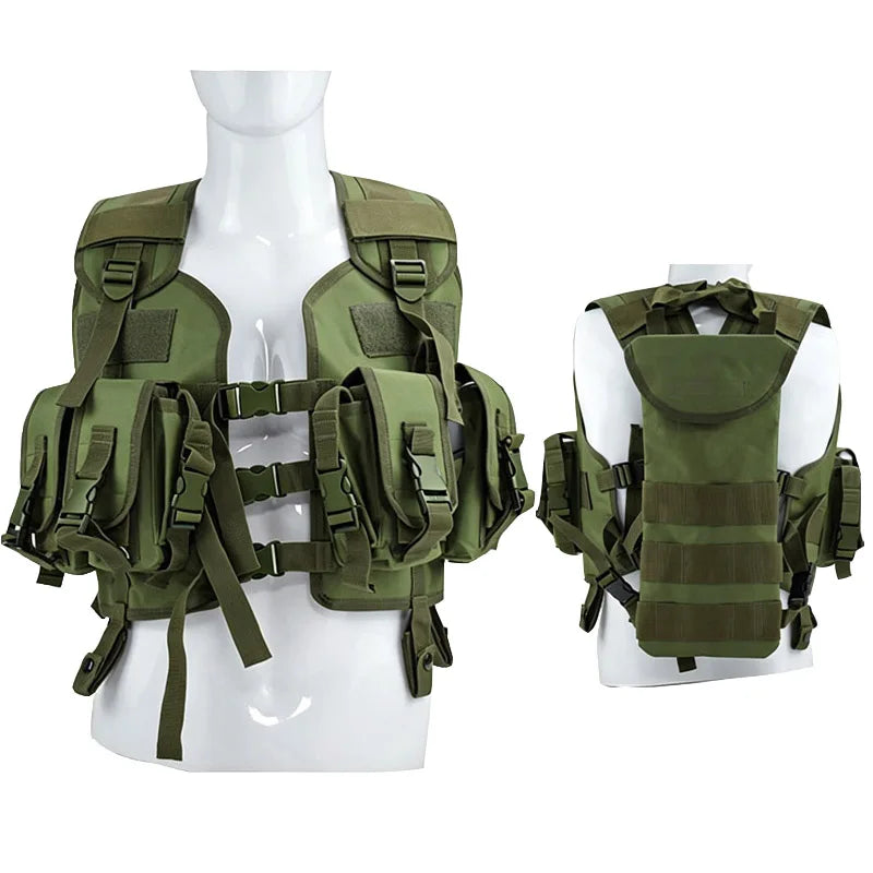 Tactical Vest Shooting Protective Vest Men's Outdoor Sport Hunting Clothes Airsoft Accessories With Water Bag
