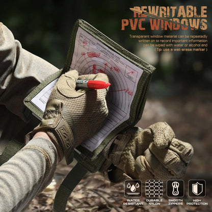 Map Case Tactical Arm Sleeve QB Wristband Tactical Armband Pouch Military Card Holder for Shooting Rescue Field Measurement