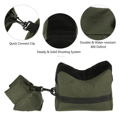 Tactical Front & Rear Bag Shooting Support Rifle Unfilled Sandbag Sniper Hunting Target Stand Hunting Bags