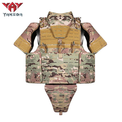 YAKEDA Fully Protective Tactical Breathable Vest Wear-resistant Camping CS Training Clothing Equipment