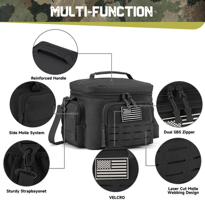 13L Tactical Thermal Cooler Bag Picnic Cooler Box Camping Lunch Bag Outdoor Heavy Duty Lunch Box Cooler Backpack Camping Storage