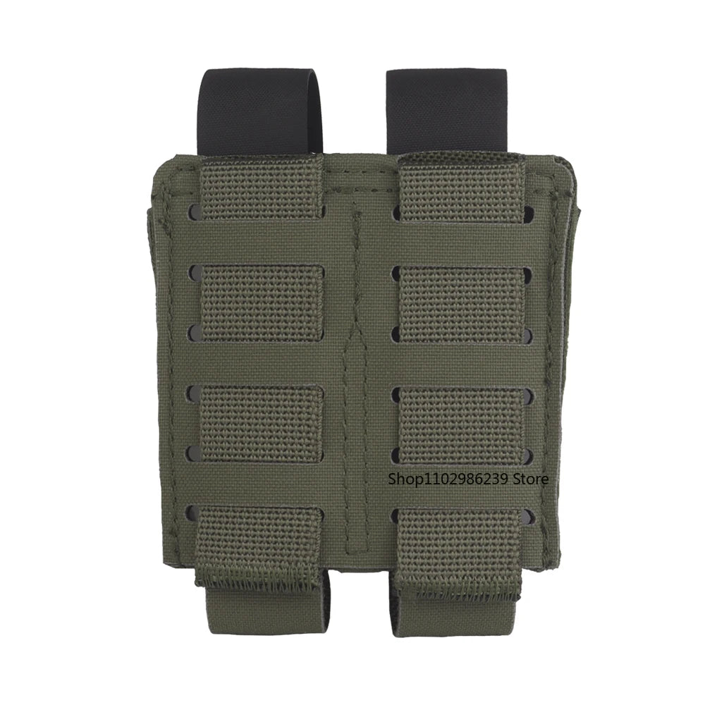 K Type 9MM Tactical Double Mag Pouch MOLLE Agilit Style Pincers Quick Release Pistol Magazine Pouch Multifunction Tool Bags