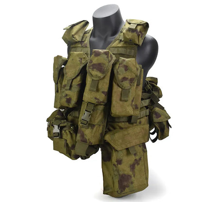 Tactical Russian Full set Vest MOLLE 1000D Multi-functional Adjustable Carrying Gear for Outdoor Hunting Shooting Battle Games