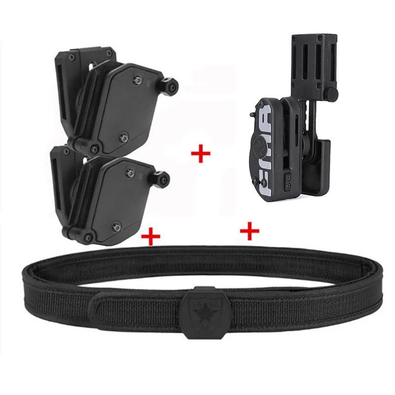 Tactical Skirmish IPSC Belt Perfect Match with Holster Speed Magazine Pouch Set, Competition Shooting Belt, Mag Holster Set