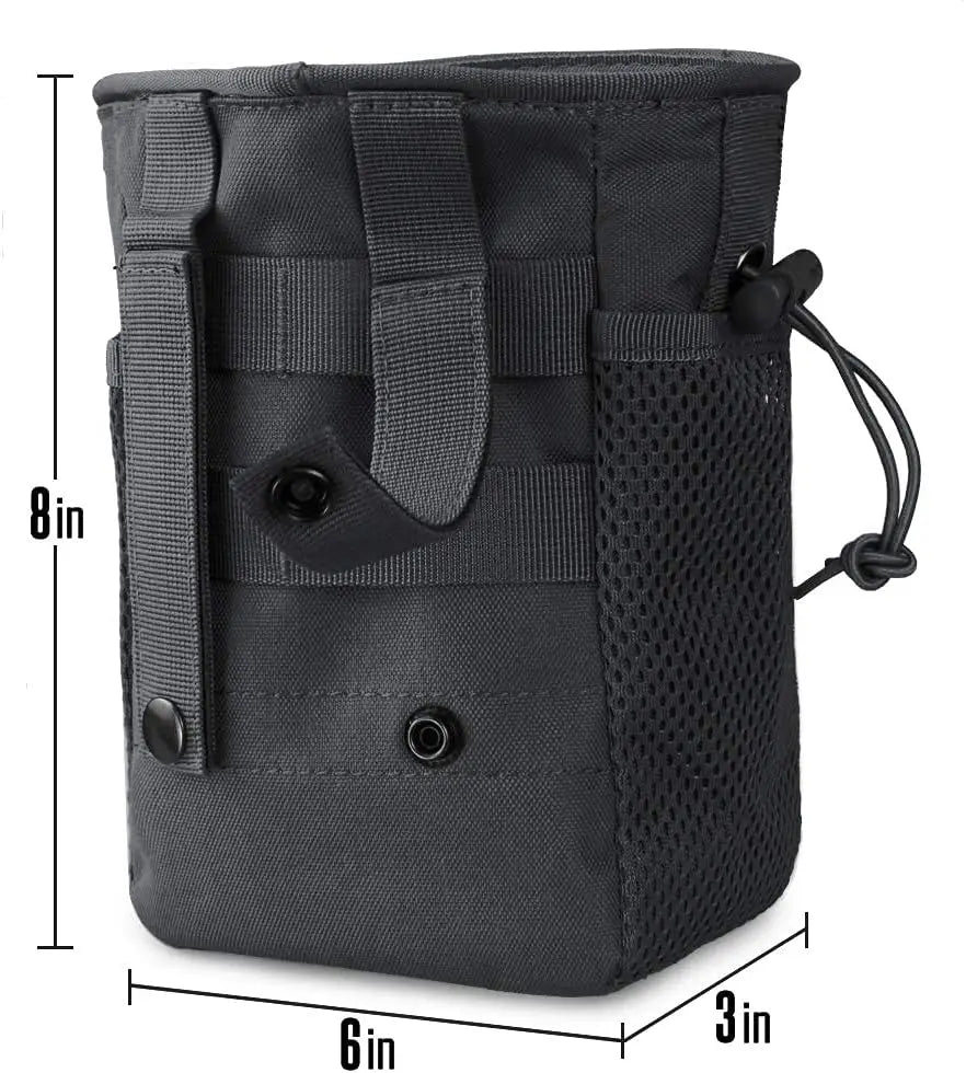 Outdoor Molle Drawstring Magazine Dump Pouch Adjustable Utility Belt Fanny Hip Holster Bag Outdoor Ammo Storage Pack